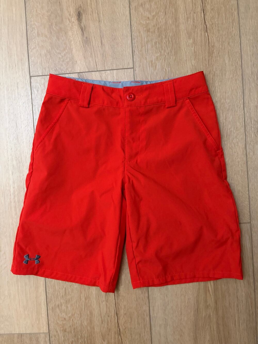 Under Armour Boys Medium 10/12 Orange Fitted Shorts